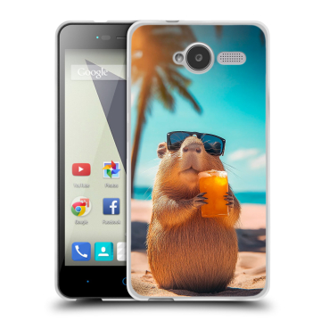 Силиконовый чехол на ZTE Blade L3 с принтом Капибара