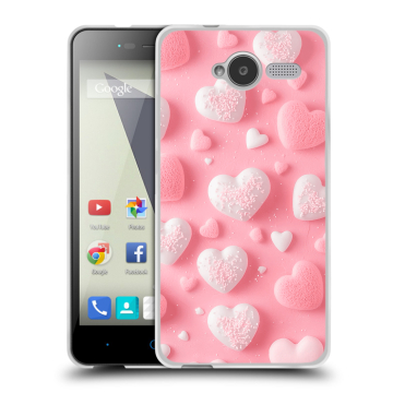 Силиконовый чехол на ZTE Blade L3 с принтом Сердечки