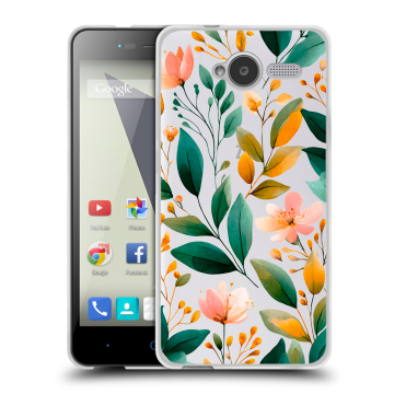 Силиконовый чехол на ZTE Blade L3 с принтом Цветы паттерн