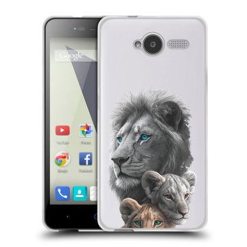 Силиконовый чехол на ZTE Blade L3 с принтом Львы