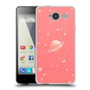 Силиконовый чехол на ZTE Blade L3 с принтом Розовый космос