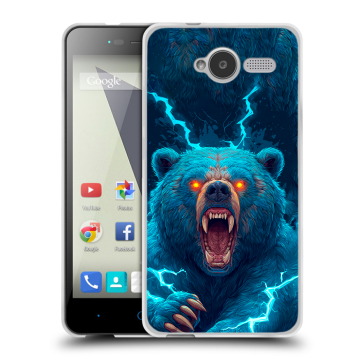 Силиконовый чехол на ZTE Blade L3 с принтом Медведь