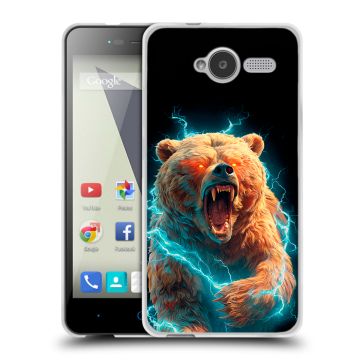 Силиконовый чехол на ZTE Blade L3 с принтом Медведь
