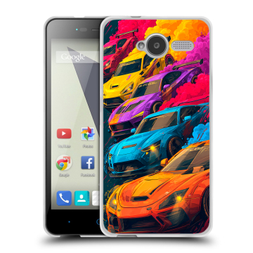 Силиконовый чехол на ZTE Blade L3 с принтом Тачки