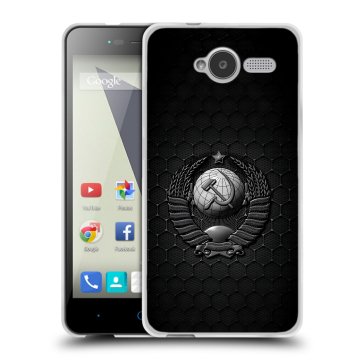 Силиконовый чехол на ZTE Blade L3 с принтом Герб Флаг СССР