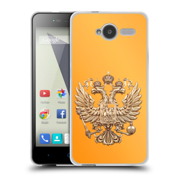 Силиконовый чехол на ZTE Blade L3 с принтом Герб Флаг России