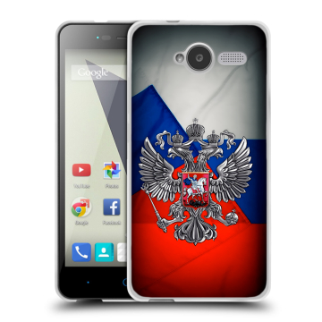 Силиконовый чехол на ZTE Blade L3 с принтом Флаг России