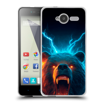 Силиконовый чехол на ZTE Blade L3 с принтом Медведь