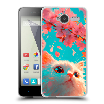 Силиконовый чехол на ZTE Blade L3 с принтом Красивый кот