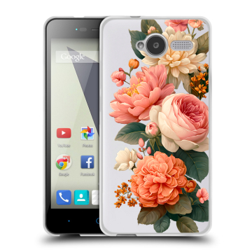 Силиконовый чехол на ZTE Blade L3 с принтом цветы