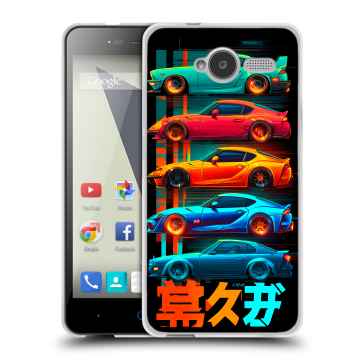 Силиконовый чехол на ZTE Blade L3 с принтом машины тачки