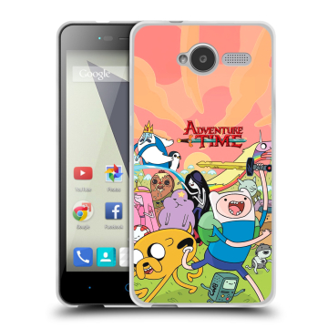 Силиконовый чехол на ZTE Blade L3 с принтом Adventure time Время приключений