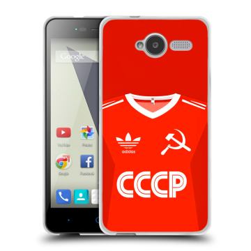 Силиконовый чехол на ZTE Blade L3 с принтом Флаг Герб СССР