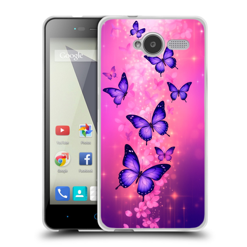 Силиконовый чехол на ZTE Blade L3 с принтом Бабочки Силиконовый чехол на ZTE Blade L3 с принтом Бабочки