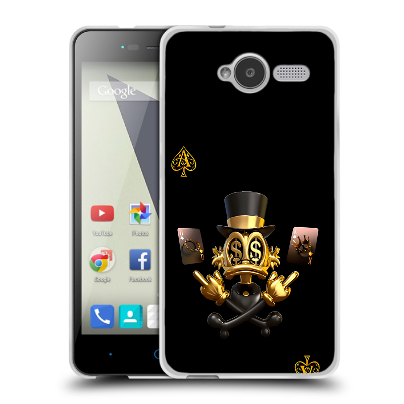 Пластиковый чехол на ZTE Blade L3 с принтом Золотой скрудж макдак Пластиковый чехол на ZTE Blade L3 с принтом Золотой скрудж макдак