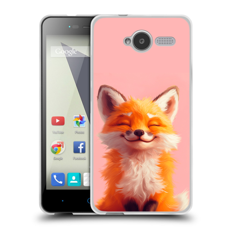 Силиконовый чехол на ZTE Blade L3 с принтом милая лиса Силиконовый чехол на ZTE Blade L3 с принтом милая лиса