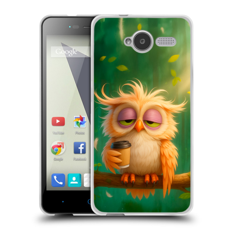 Силиконовый чехол на ZTE Blade L3 с принтом сова Силиконовый чехол на ZTE Blade L3 с принтом сова