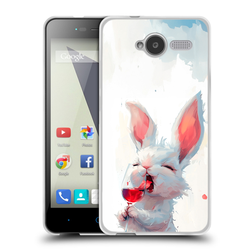 Силиконовый чехол на ZTE Blade L3 с принтом кролик зайчик Силиконовый чехол на ZTE Blade L3 с принтом кролик зайчик