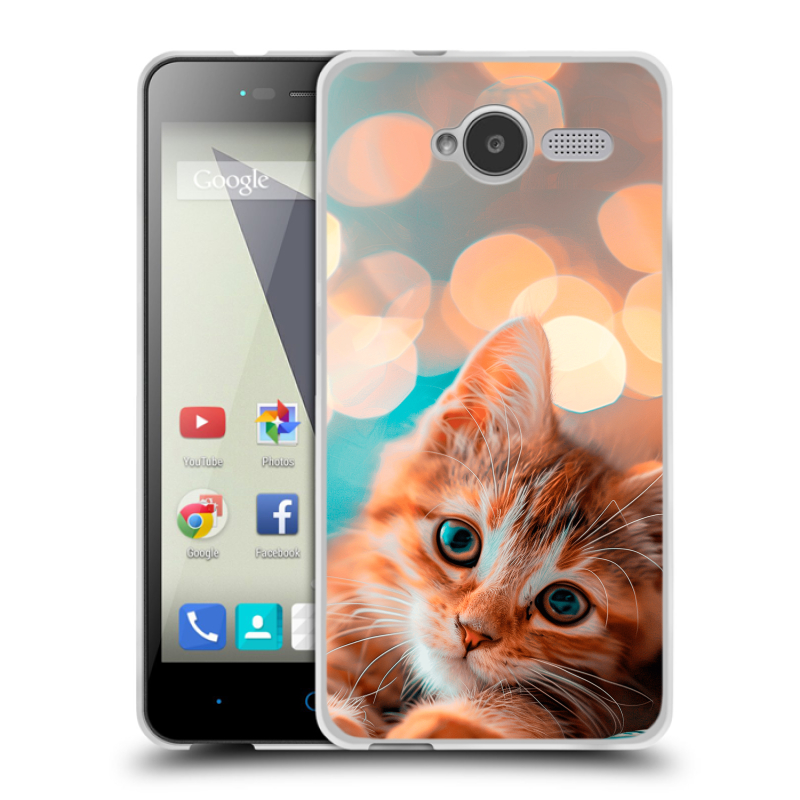 Силиконовый чехол на ZTE Blade L3 с принтом котик Силиконовый чехол на ZTE Blade L3 с принтом котик