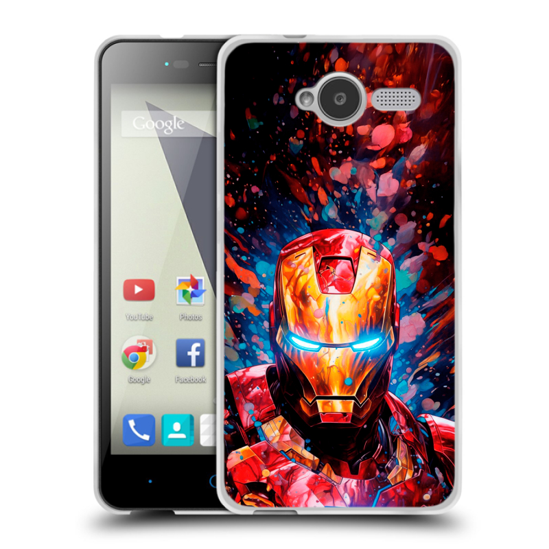 Силиконовый чехол на ZTE Blade L3 с принтом Железный человек Ironman Силиконовый чехол на ZTE Blade L3 с принтом Железный человек Ironman