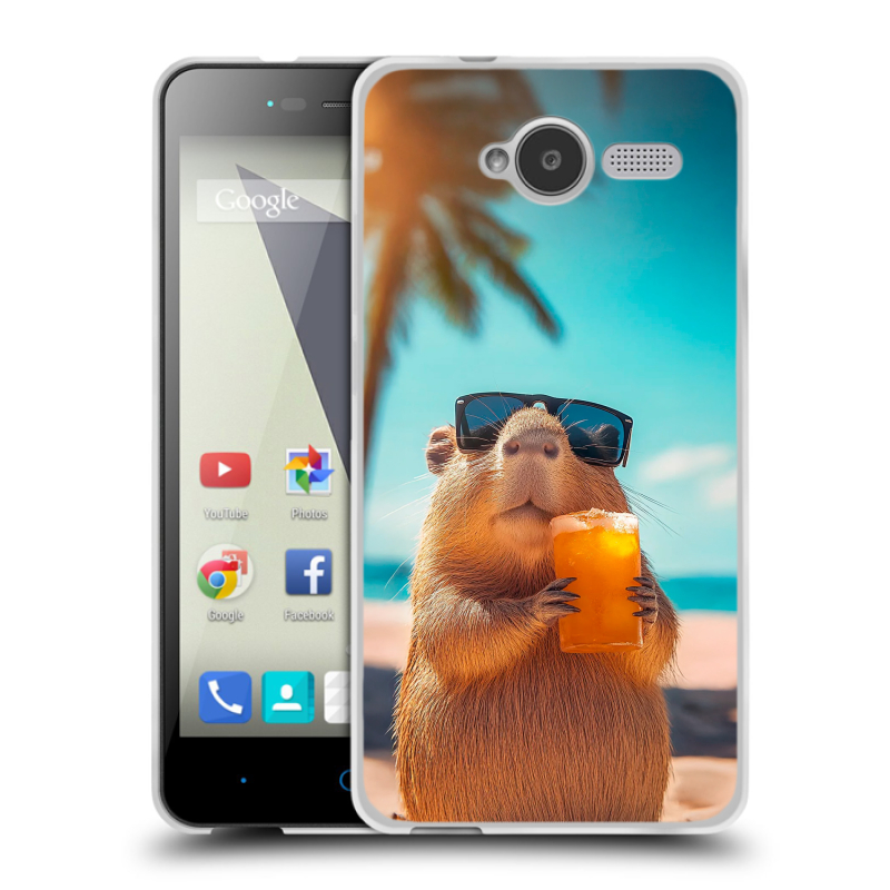 Силиконовый чехол на ZTE Blade L3 с принтом Капибара Силиконовый чехол на ZTE Blade L3 с принтом Капибара