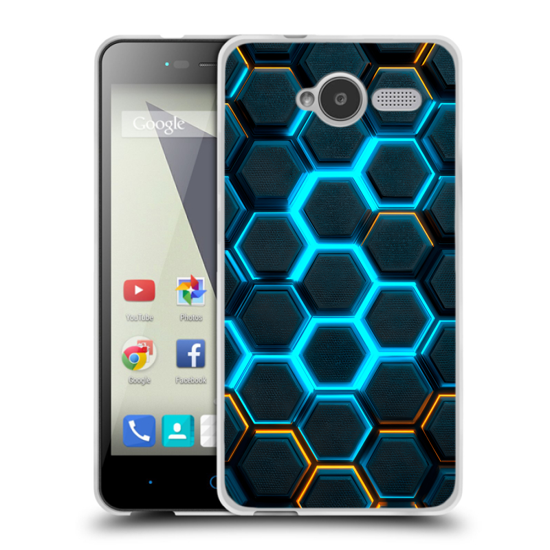 Пластиковый чехол на ZTE Blade L3 с принтом Неоновые соты Пластиковый чехол на ZTE Blade L3 с принтом Неоновые соты