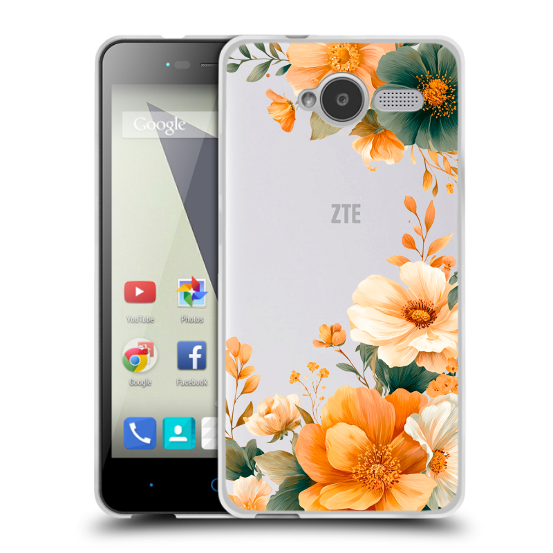 Силиконовый чехол на ZTE Blade L3 с принтом Цветы принт Силиконовый чехол на ZTE Blade L3 с принтом Цветы принт