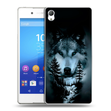 Пластиковый чехол на Sony Xperia Z3+ с принтом Лесной волк Пластиковый чехол на Sony Xperia Z3+ с принтом Лесной волк