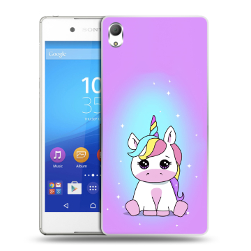 Пластиковый чехол на Sony Xperia Z3+ с принтом Единорог Пластиковый чехол на Sony Xperia Z3+ с принтом Единорог