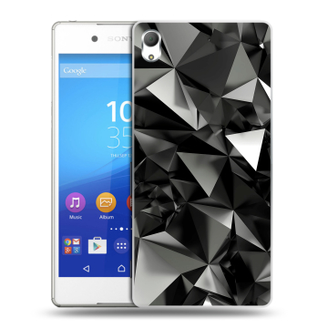 Пластиковый чехол на Sony Xperia Z3+ с принтом Черные кристаллы Пластиковый чехол на Sony Xperia Z3+ с принтом Черные кристаллы