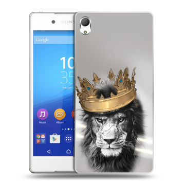 Пластиковый чехол на Sony Xperia Z3+ с принтом Лев с короной Пластиковый чехол на Sony Xperia Z3+ с принтом Лев с короной