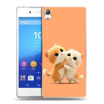 Пластиковый чехол на Sony Xperia Z3+ с принтом Милые котики Пластиковый чехол на Sony Xperia Z3+ с принтом Милые котики