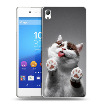 Пластиковый чехол на Sony Xperia Z3+ с принтом Коты Пластиковый чехол на Sony Xperia Z3+ с принтом Коты