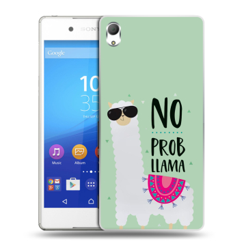 Пластиковый чехол на Sony Xperia Z3+ с принтом Лама Пластиковый чехол на Sony Xperia Z3+ с принтом Лама