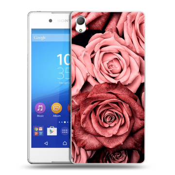 Пластиковый чехол на Sony Xperia Z3+ с принтом Цветы розы Пластиковый чехол на Sony Xperia Z3+ с принтом Цветы розы