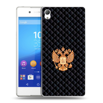 Пластиковый чехол на Sony Xperia Z3+ с принтом Герб России принт