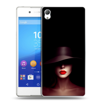 Пластиковый чехол на Sony Xperia Z3+ с принтом Девушка в шляпе Пластиковый чехол на Sony Xperia Z3+ с принтом Девушка в шляпе