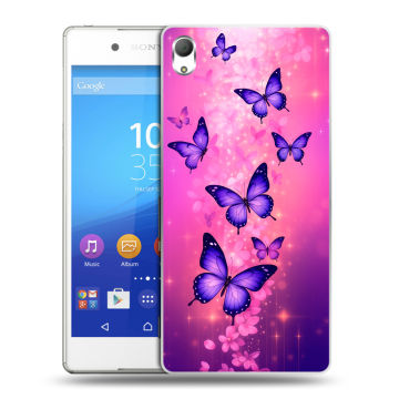 Пластиковый чехол на Sony Xperia Z3+ с принтом Бабочки