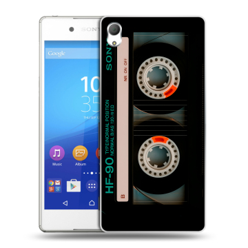 Пластиковый чехол на Sony Xperia Z3+ с принтом Кассета