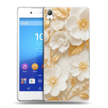 Пластиковый чехол на Sony Xperia Z3+ с принтом Цветы