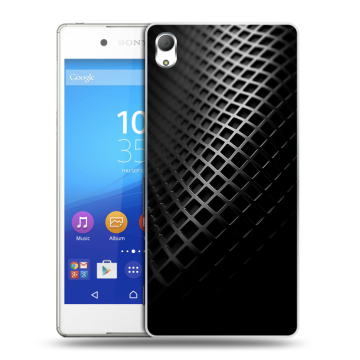 Пластиковый чехол на Sony Xperia Z3+ с принтом Текстура металла