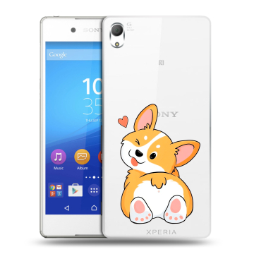 Пластиковый чехол на Sony Xperia Z3+ с принтом Корги