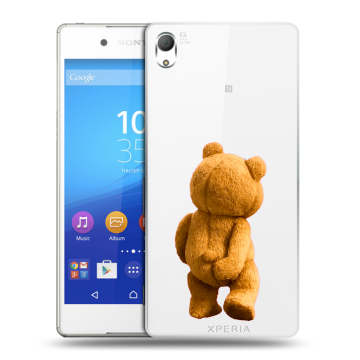 Пластиковый чехол на Sony Xperia Z3+ с принтом Медведь