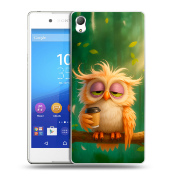 Пластиковый чехол на Sony Xperia Z3+ с принтом сова