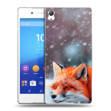 Пластиковый чехол на Sony Xperia Z3+ с принтом лиса