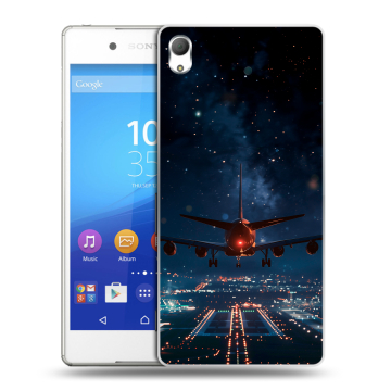 Пластиковый чехол на Sony Xperia Z3+ с принтом самолет