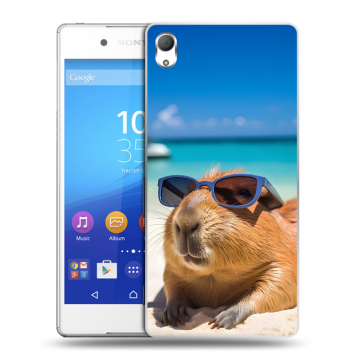 Пластиковый чехол на Sony Xperia Z3+ с принтом Капибара