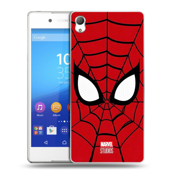 Пластиковый чехол на Sony Xperia Z3+ с принтом человек паук spiderman Пластиковый чехол на Sony Xperia Z3+ с принтом человек паук spiderman