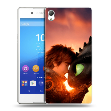 Пластиковый чехол на Sony Xperia Z3+ с принтом Как приручить дракона Пластиковый чехол на Sony Xperia Z3+ с принтом Как приручить дракона