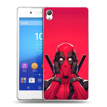 Пластиковый чехол на Sony Xperia Z3+ с принтом Дедпул Deadpool Пластиковый чехол на Sony Xperia Z3+ с принтом Дедпул Deadpool